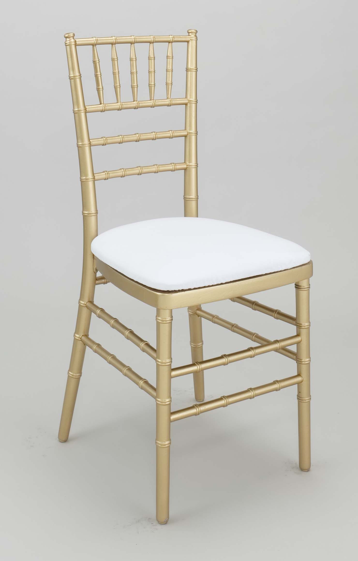 Chiavari chair with Vinyl H. B. white cushion