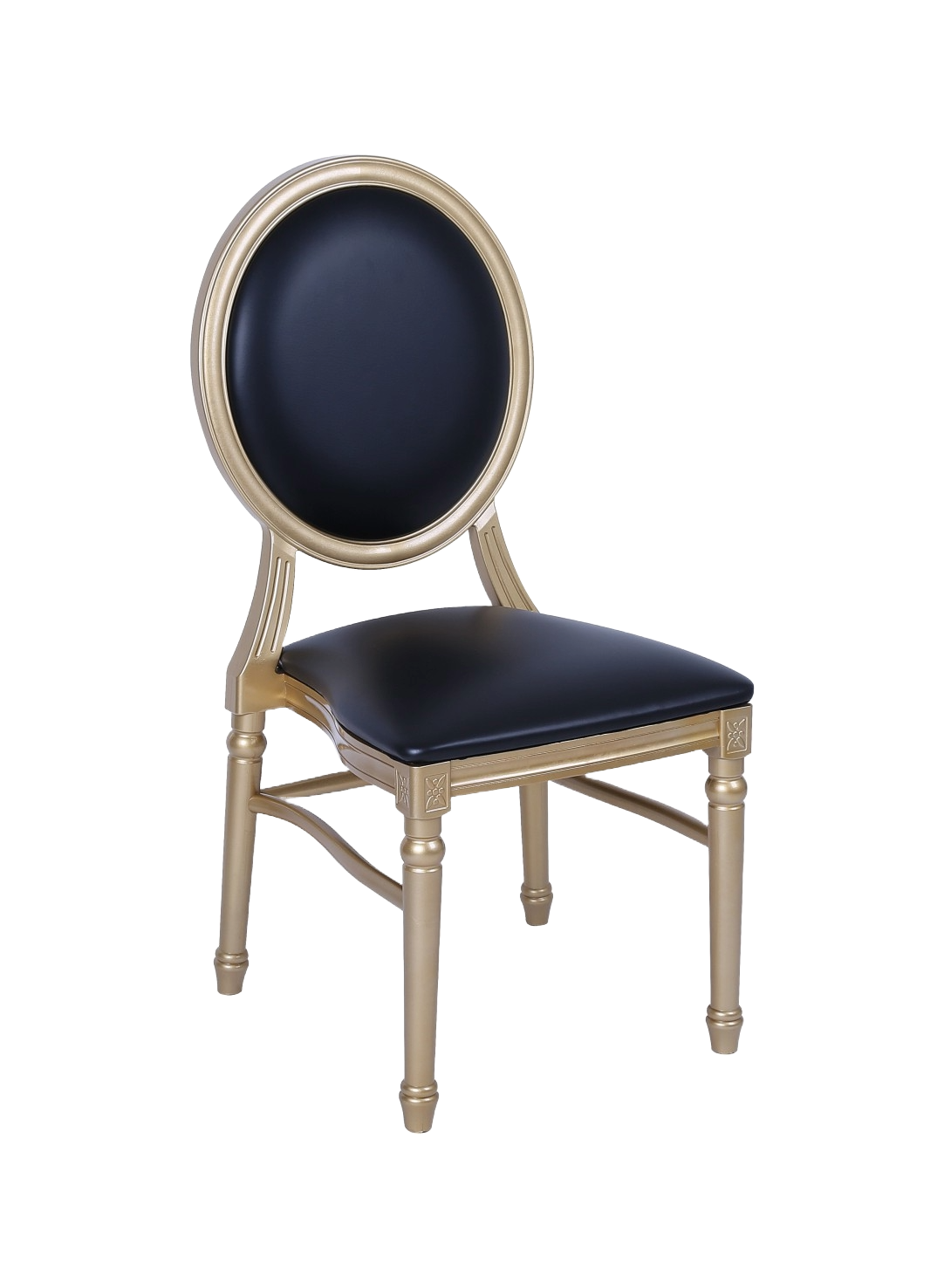 Gold Black Resin Louis Wedding Chairs