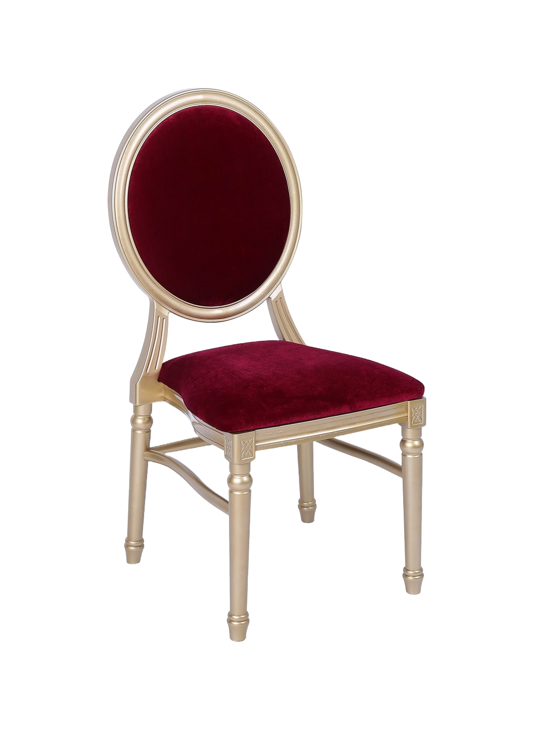 Red Gold Louis French Style Dining Chair