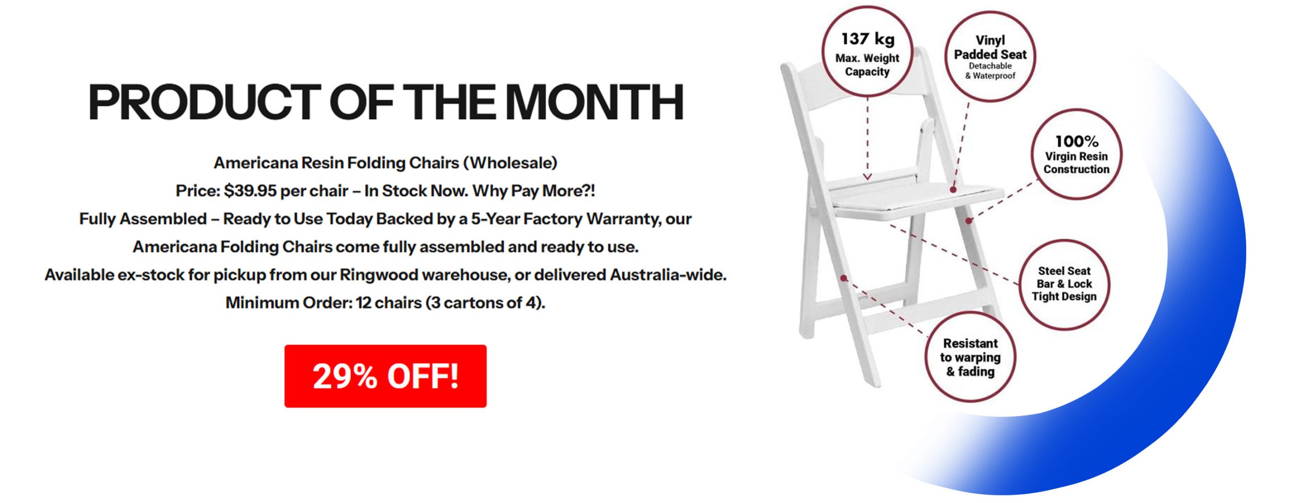 Product of the Month - Americana Resin Folding Chair Product of the Month - Americana Resin Folding Chair