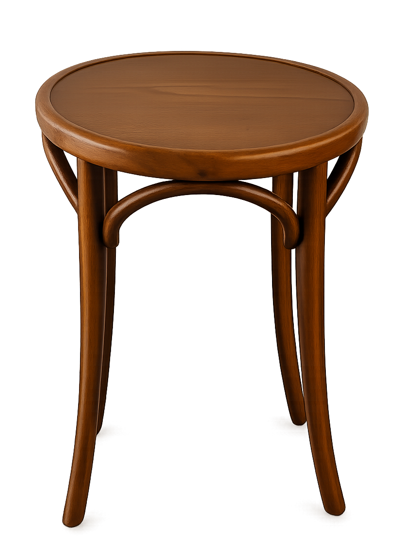Short Bentwood No-Back Stool